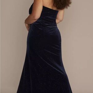 Signature Blue Strapless Gown for Weddings